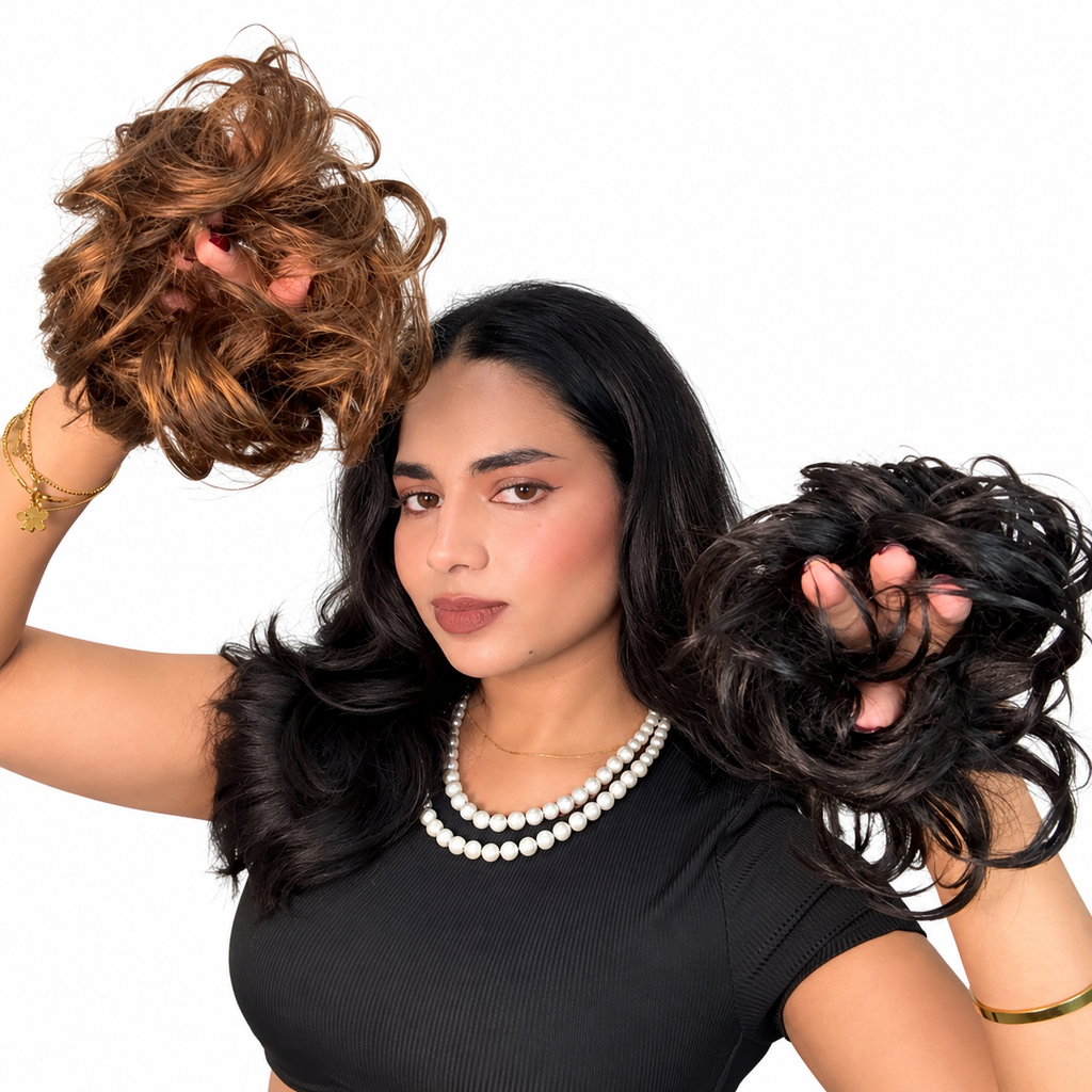 Donut Human Hair Scrunchie