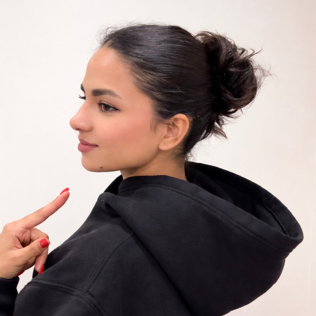 Lazy Donut Human Hair Scrunchie