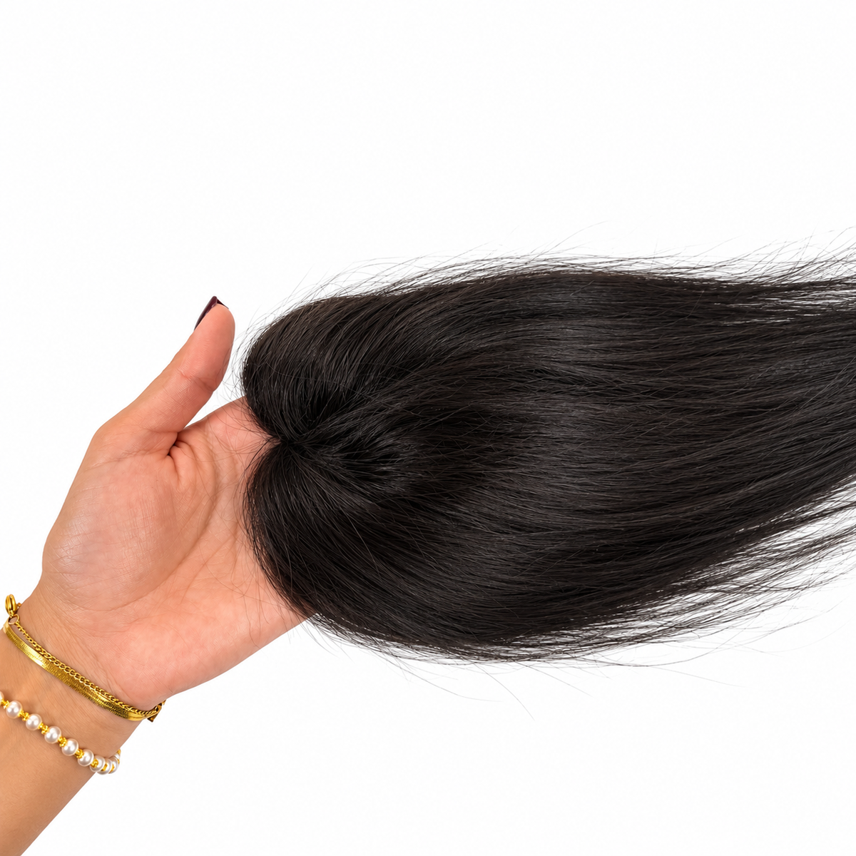 2”x 3” Lace base hair topper, light coverage