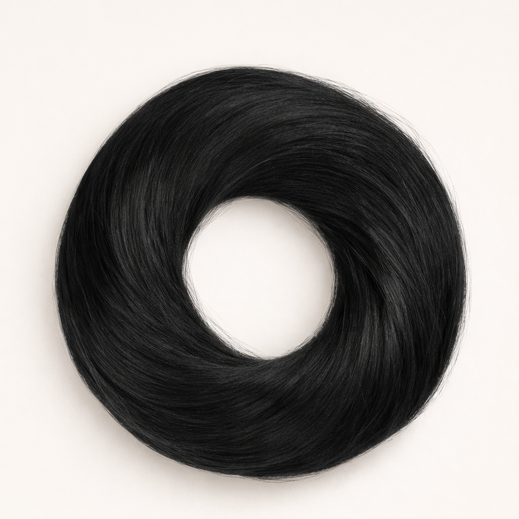 Lazy Donut Human Hair Scrunchie