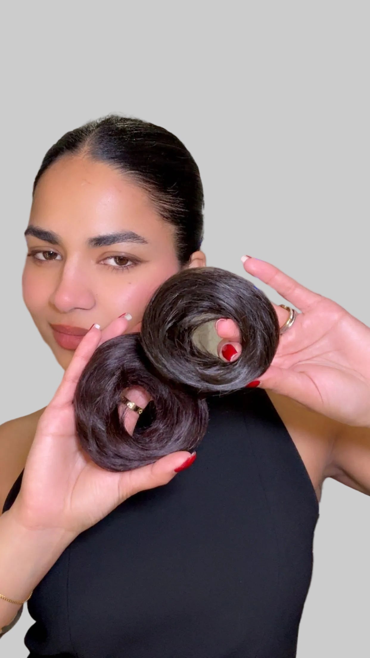 Lazy Donut Human Hair Scrunchie